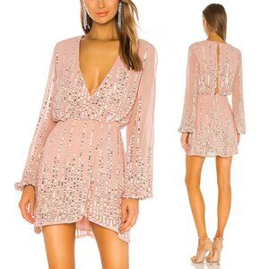 Lovers + Friends Pink Sequin Dress